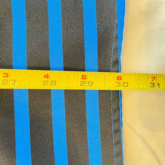 JEAN AIROLDI Tunic,  SIZE XS, Blue and black stripes Aesthetic colorblock - Picture 4 of 7